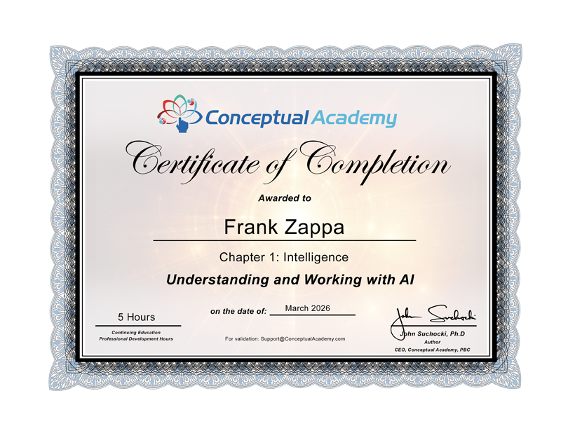 Certificate of Completion — Understanding and Working with AI